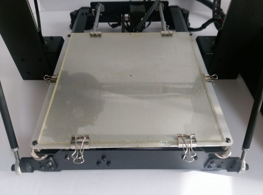 Glass Plate with Binder Clips