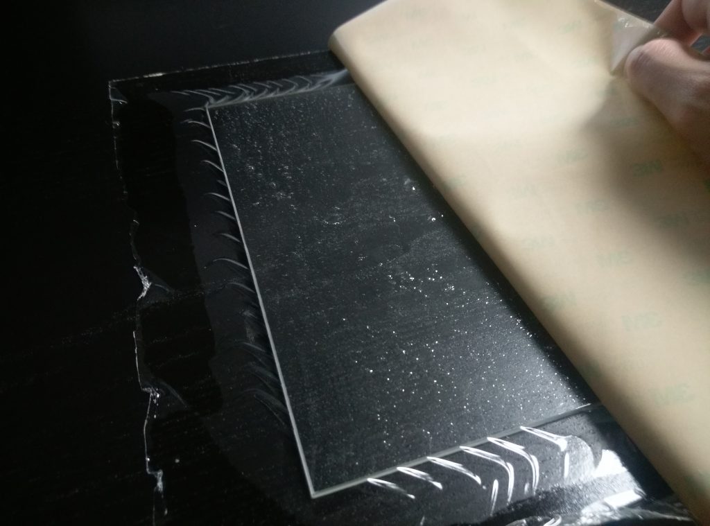 3M Adhesive on Glass Plate