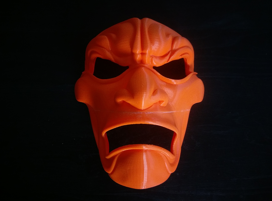 3D Printed Mask Glued