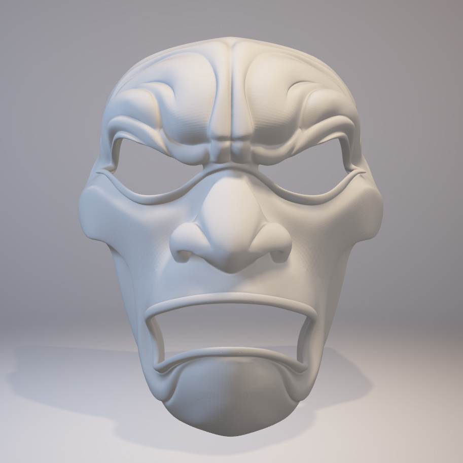 3D Printed Mask Render Front
