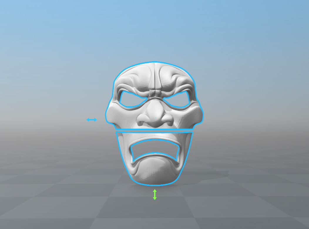 3D Printed Mask Render Sliced