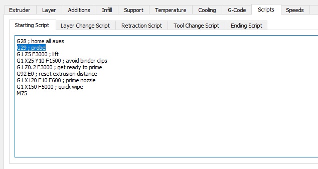 S3D Start G-Code Script