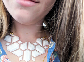 Fabric Floating Necklace