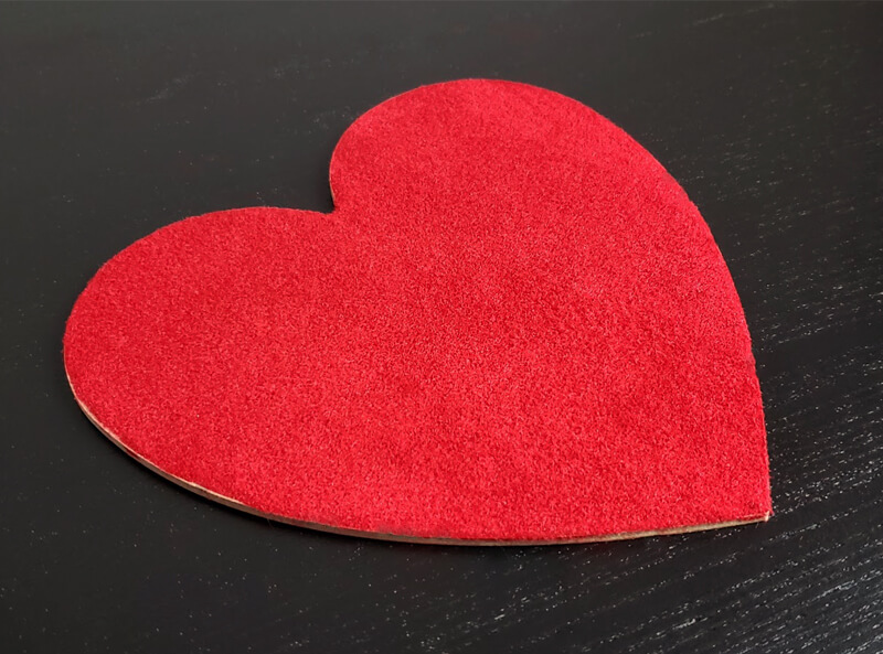 Red Flock on a 3D Printed Heart