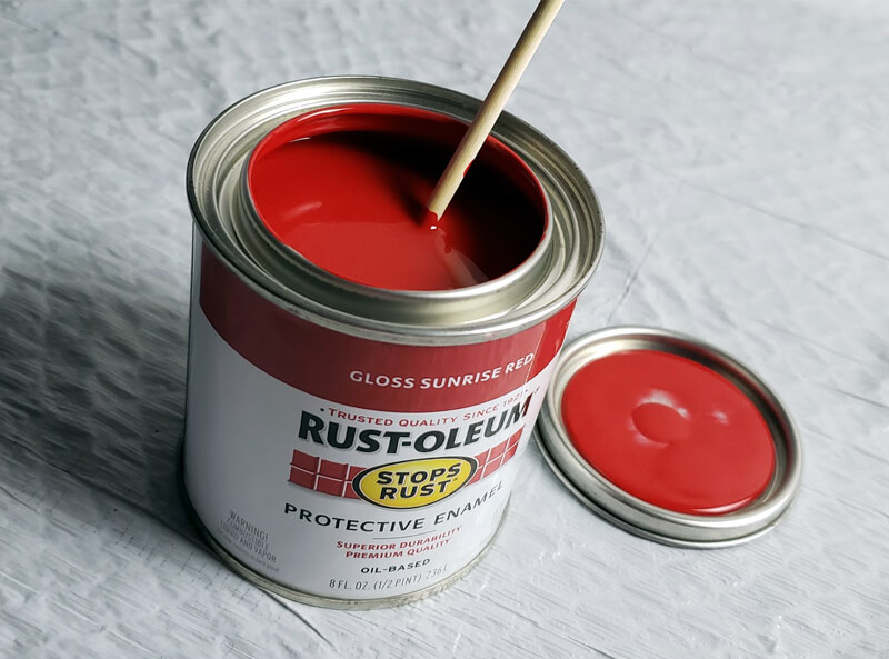 Rustoleum Enamel Paint as Flock Adhesive