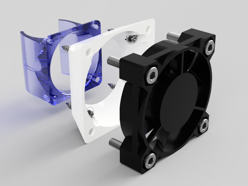E3D V6 30mm to 40mm Fan Adapter